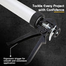 Deli EDL2380 15" Aluminum Handle Caulking Gun – Heavy Duty Professional Sealant and Adhesive Application Tool for Construction, Plumbing, Workshop, and Industrial Maintenance