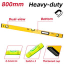 Deli EDL290800 80cm Spirit Level – 3-Piece Heavy Duty Professional Square Spirit Bulb Set for Workshop, Construction, Carpentry, and Industrial Precision Measurement