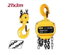 Deli EDL302 2 Ton Chain Block – Heavy Duty Manual Chain Hoist with Industrial Grade Load Chain for Construction, Workshop and Material Handling Applications