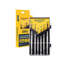 Deli EDL3206 6 Piece Clock Precision Screwdriver Set – Heavy Duty CR-V Tools for Watchmaking, Electronics, Workshop, and Maintenance Applications