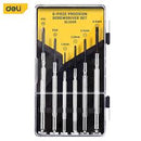Deli EDL3206 6 Piece Clock Precision Screwdriver Set – Heavy Duty CR-V Tools for Watchmaking, Electronics, Workshop, and Maintenance Applications