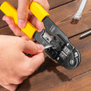 Deli EDL381008 205mm Modular Plug Crimper – 8P Heavy Duty Professional Precision Tool for Workshop, Networking, Electrical, and Industrial Applications