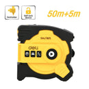 Deli EDL4172B 5m Tape Measure with 50m Laser Distance Meter - Digital Laser Tape Measure with ABS+TPR Body, ±(3mm+5x10⁻⁵D) Accuracy & 3.7V Lithium Battery
