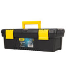 Deli EDL432414 14" Plastic Tool Box – Heavy Duty Professional Portable Storage Case for Workshop, Construction, Automotive, and Industrial Applications