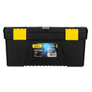Deli EDL432417 17" Plastic Tool Box – Heavy Duty Professional Portable Storage Case for Workshop, Construction, Automotive, and Industrial Applications