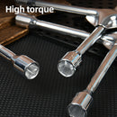 Deli EDL4416 16 Inch Cross Wrench – Heavy Duty Professional 4 Way Lug Wrench for Automotive Tire and Wheel Applications