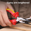 Deli EDL512108 8 Inch 200mm Insulated Labor Saving Long Nose Pliers – Professional VDE 1000V Needle Nose Pliers for Electrical Installation, Wiring and Precision Maintenance Work