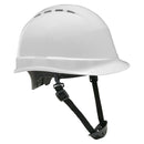 Deli EDL525014 PE Shell Safety Helmet with Vents – Heavy Duty Industrial Protective Hard Hat for Construction, Workshop, Electrical, and Industrial Safety Applications