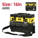 Deli EDL586112 16 inch Wide Open Tool Bag – Heavy Duty Professional Portable Utility Storage Bag for Workshop, Construction, Automotive, and Industrial Applications