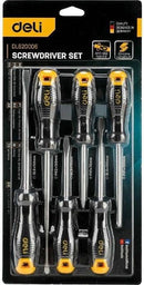 Deli EDL620006 6-Pcs Screwdriver Set – Professional Heavy Duty Hand Tool Kit for Workshop, Automotive, Construction, and Industrial Use