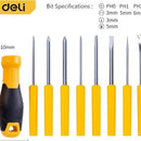 Deli EDL636007H 7 Piece Nut Screwdriver Set – Heavy Duty Cr-V Shaft Tools for Workshop, Automotive, Electrical, and Maintenance Applications