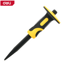 Deli EDL6412 4mm x 19mm x 305mm High Carbon Steel Chisel – Professional Woodworking and Metalworking Chisel with Protective Handle for Workshop, Carpentry, and Industrial Applications