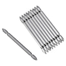 Deli EDL6903 PH2 110mm 10-Pcs Screwdriver Bits – Professional Heavy Duty Precision Bit Set for Workshop, Automotive, Construction, Industrial Maintenance, and DIY Applications