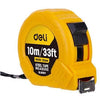 Deli EDL9010Y 10m x 25mm Steel Measuring Tape – Heavy Duty Professional Workshop, Construction, Automotive, Fabrication, and Industrial Precision Measuring Tool