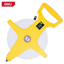 Deli EDL98100Y 100m Fibreglass Measuring Tape  – Heavy Duty Long Tape Measure with Durable ABS Case for Construction, Surveying & Outdoor Use