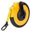 Deli EDL9830ZY 30m x 12.5mm Fibreglass Measuring Tape – Dual Metric & Inch Graduations for Construction, Surveying and Layout Applications