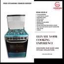 Eurochef EG65-3G1E+E 65L Free-Standing Glass Top Cooker – Electric Oven with Rotisserie, Multi-Function Cooking, and Stylish Kitchen Appliance