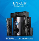 ENKOR EK3181M 3.1 Woofer – Delivers deep bass and clear sound output for an enhanced home audio experience and better music enjoyment