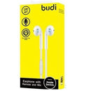 Budi EP011W 3.5mm Handsfree Earphones – Wired Stereo Headset with Built-In Microphone for Clear Call and Music Playback