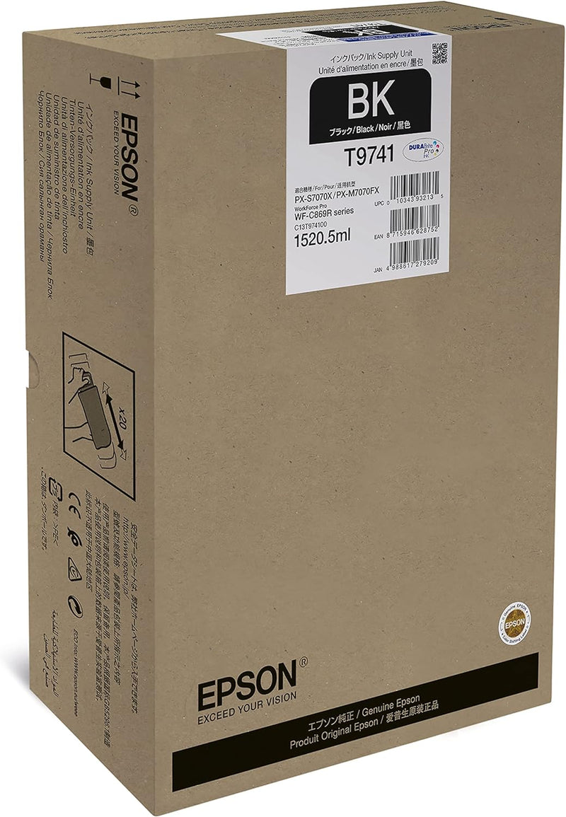 EPSON T9741 Black XXL Ink Cartridge (C13T974100) - for WF-C869R Series