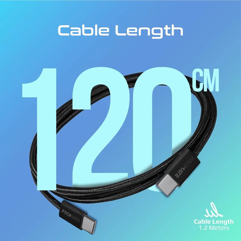 Promate CC120  Ultra-Fast 60W Power Delivery USB-C cable EcoLine
