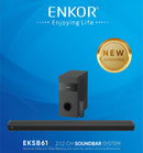 Enkor EKSB61 Soundbar System – Enhances your home entertainment with powerful, clear sound for movies, music, and TV viewing