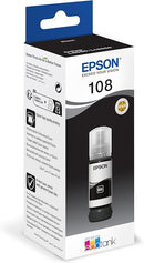 Epson 108 Black EcoTank Ink Bottle 70.0 ml - C13T09C14A