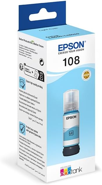 Epson 108 EcoTank Light Cyan ink bottle - 70 ml - C13T09C54A