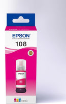 Epson 108  EcoTank Light Magenta ink bottle for Epson L8050, L18050 Printers- 70 ml - C13T09C64A