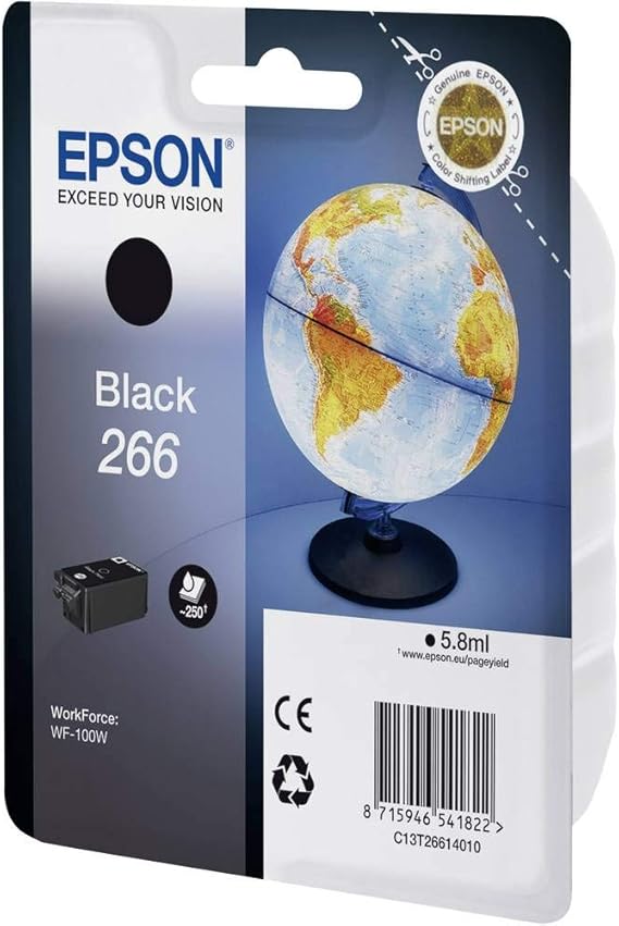 Epson 266 Singlepack Black ink cartridge for WF-100W - C13T26614010