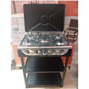 Eurochef EC-6015 5 Burner Stainless Steel Free Standing LPG Cooker With Stand – Heavy Duty Professional Gas Stove for Home, Workshop, and Industrial Kitchen Applications