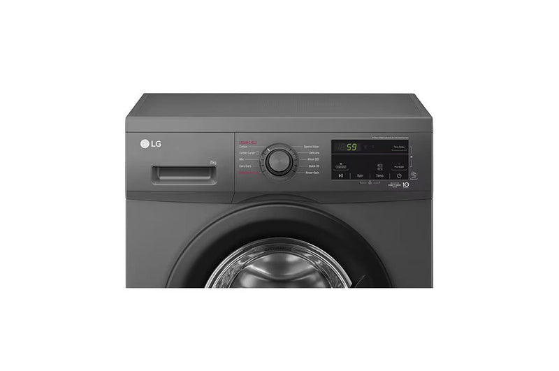 LG F4J3TYG6J 8KG Front Load Washing Machine- 6 Motion Direct Drive, Smart Diagnosis &amp; Energy-Efficient Performance