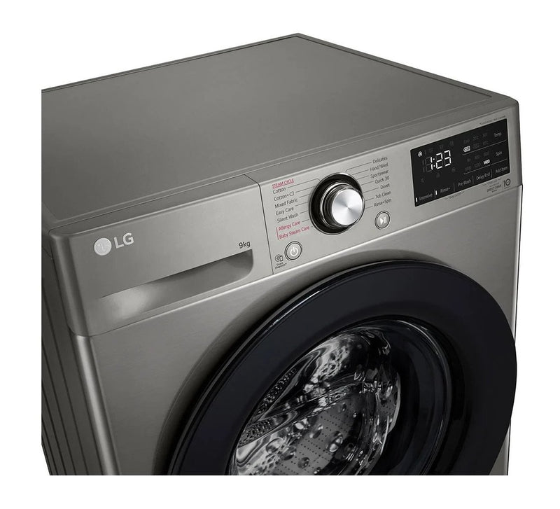 LG F4R3VYG6P 9 KG Front Load Washing Machine-Inverter Direct Drive Motor, Smart Diagnosis & Energy-Saving Performance