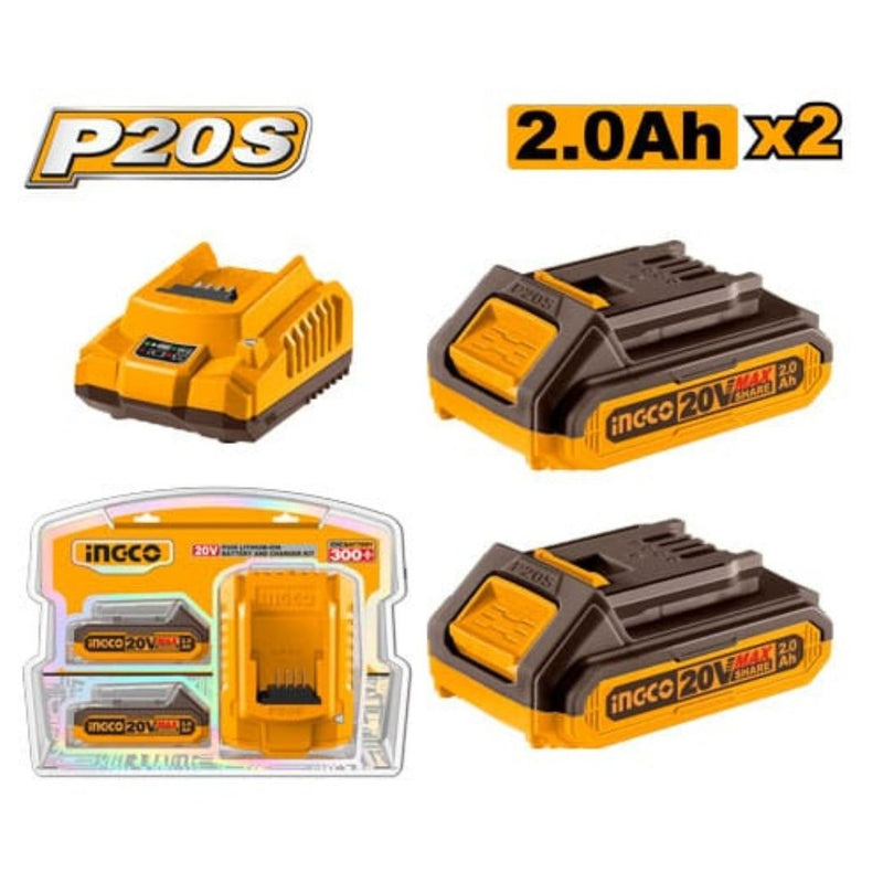 Ingco FBCPK1222 P20S Lithium-Ion battery and charger kit