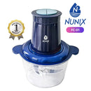 Nunix FC-01 1.2L Electric Food Chopper – Compact Multi-Purpose Kitchen Mini Chopper for Vegetables & Meat with Stainless Steel Blades Food Processor
