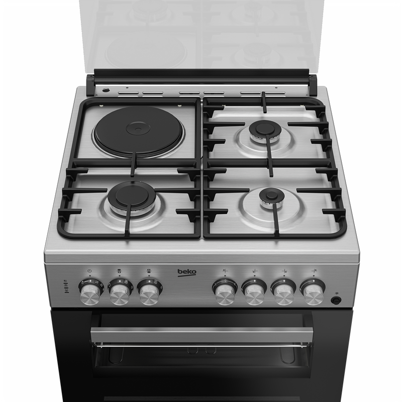 Beko FDF63110DXSL 3 in 1  Freestanding 60*60 Fan Heating with Grill Gas Cooker