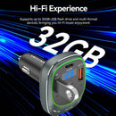 Vention FFLB0 3-Port USB (C + A + A) Car Charger with FM Transmitter (30W/18W/5W) ABS Type