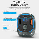 Vention FFLB0 3-Port USB (C + A + A) Car Charger with FM Transmitter (30W/18W/5W) ABS Type