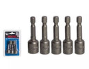 Fixtec FHID10 5PCS Magnetic Nut Socket Set – Heavy-Duty Ratchet Wrench Tool Kit for Car & DIY