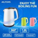 AILYONS FK-0306 1.8L Stainless Steel Electric Kettle – Rapid Boil, Durable Stainless Steel, Easy-Pour Spout, Ideal for Home, Office & Commercial Use