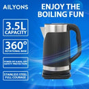 AILYONS FK-0318 3.5L Stainless Steel Electric Kettle –Fast Boil, Energy-Efficient, Durable Stainless Steel Kettle Perfect for Homes, Offices, and Modern Kitchens
