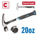 Fixtec FHCH20020 Claw Hammer – Fiberglass Handle, 20oz Heavy-Duty Construction Tool