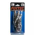 Fixtec FHCPK06 6pcs 1/4" Quick Coupler & Plug Kit - Pneumatic Air Hose Connector Set