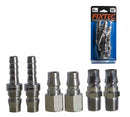 Fixtec FHCPK06 6pcs 1/4" Quick Coupler & Plug Kit - Pneumatic Air Hose Connector Set