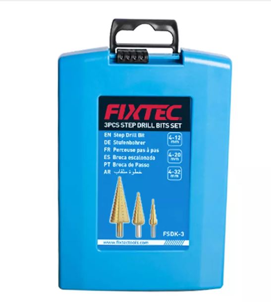 Fixtec FSDK-3 3-Piece Step Drill Bit Set Steel Metric | Digital Store ...