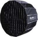 Phottix Raja Deep 60cm quick fold softbox side view showing reflective silver interior