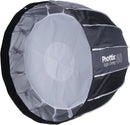 Phottix Raja Deep 60cm softbox with honeycomb fabric grid mounted on light stand