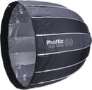 Phottix Raja Deep 60cm softbox side view with black fabric grid for light directional control