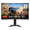 Lenovo G27qc-30 QHD 27-Inch Curved Gaming Monitor - 2560 x 1440 Screen, 1ms Response Time, HDMI, DisplayPort, Height Adjustable