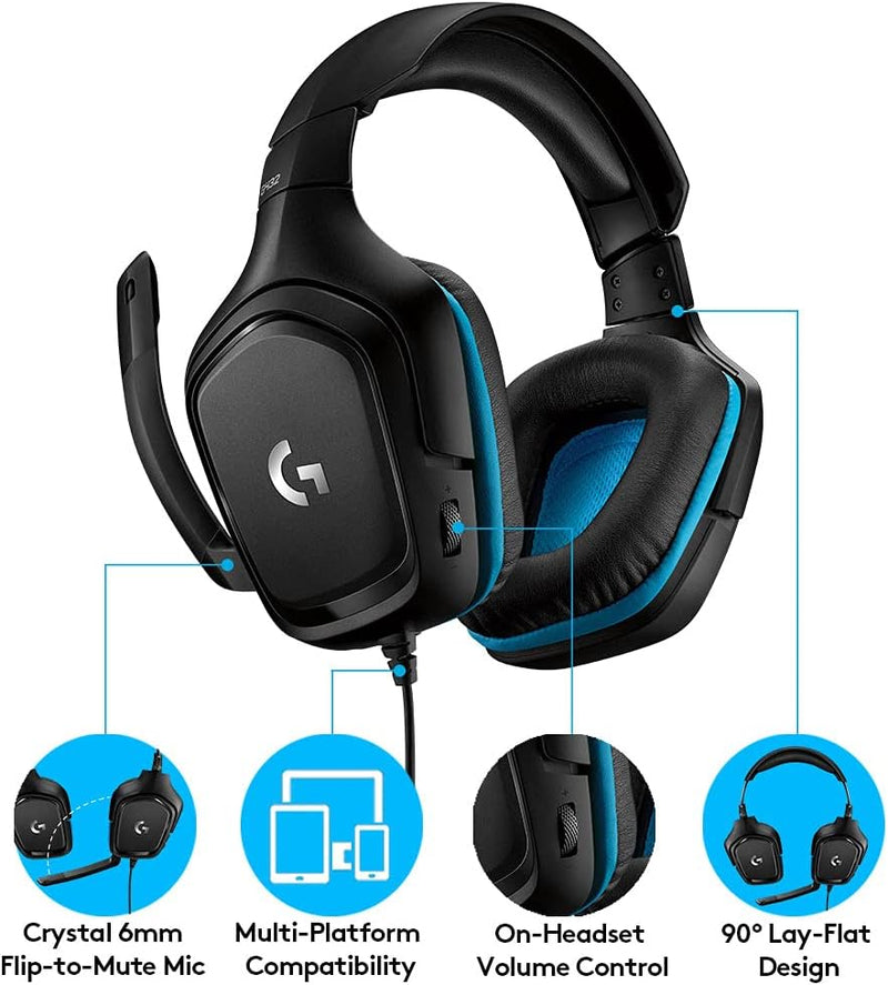 Logitech G G432 Wired Virtual 7.1-Channel Gaming Headset